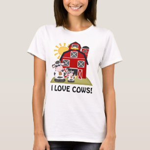 I love cows Country womens t-shirt