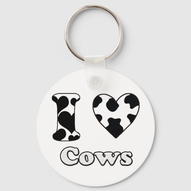 I love Cows Keychain (Front)
