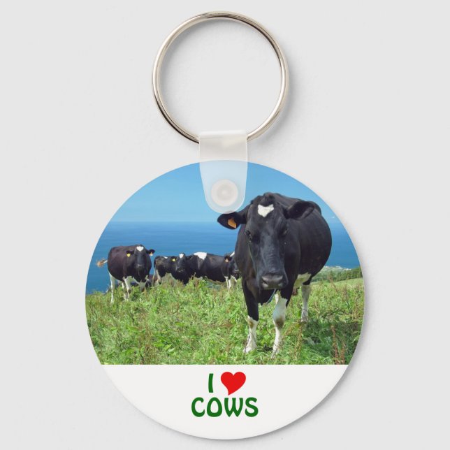 I Love Cows Keychain (Front)