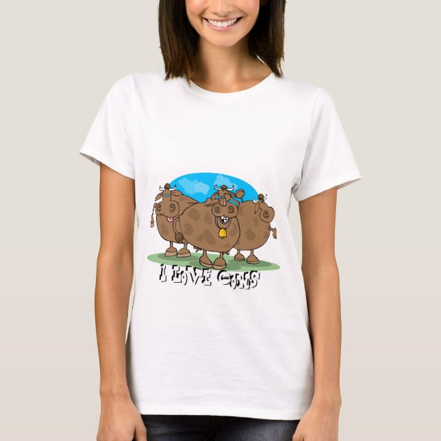 I Love Cows T-Shirt (Front)