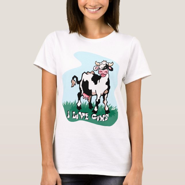 I Love Cows T-Shirt (Front)