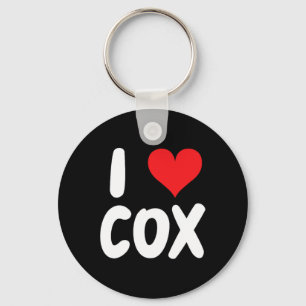 I Love Cox - Heart - Name Keychain