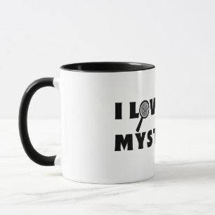 I Love Cozy Mysteries Black and White Mug
