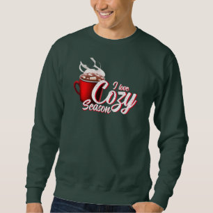 I Love Cozy Season White Script Sweatshirt