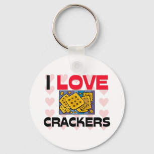 I Love Crackers Keychain