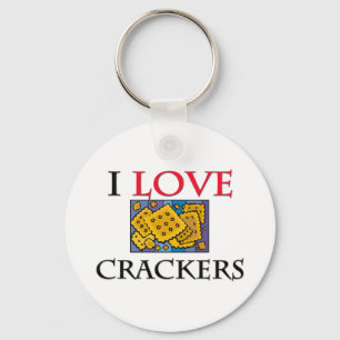 I Love Crackers Keychain