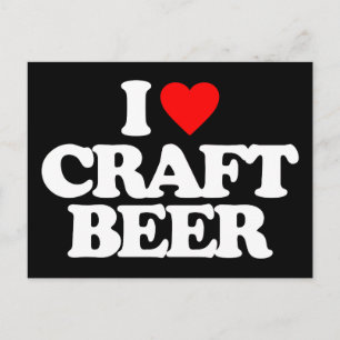 I LOVE CRAFT BEER POSTCARD