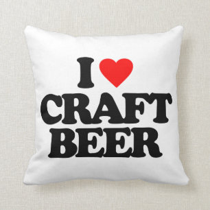 I LOVE CRAFT BEER THROW PILLOW
