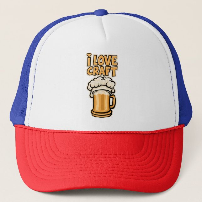 I Love Craft Beer Trucker Hat (Front)