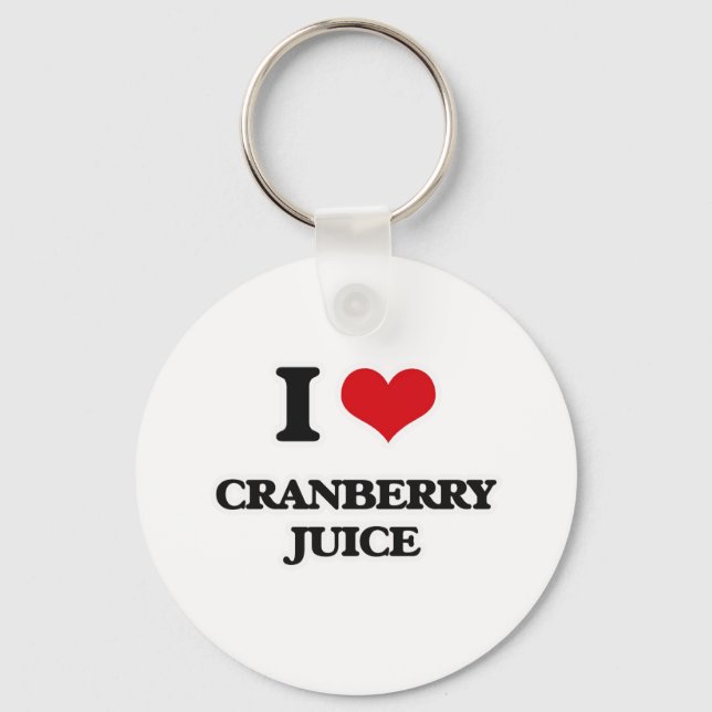 I Love Cranberry Juice Keychain (Front)