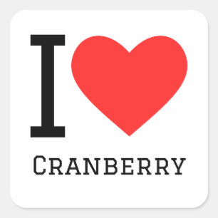 I love cranberry square sticker