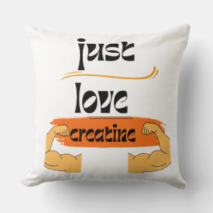 I love creatine throw pillow