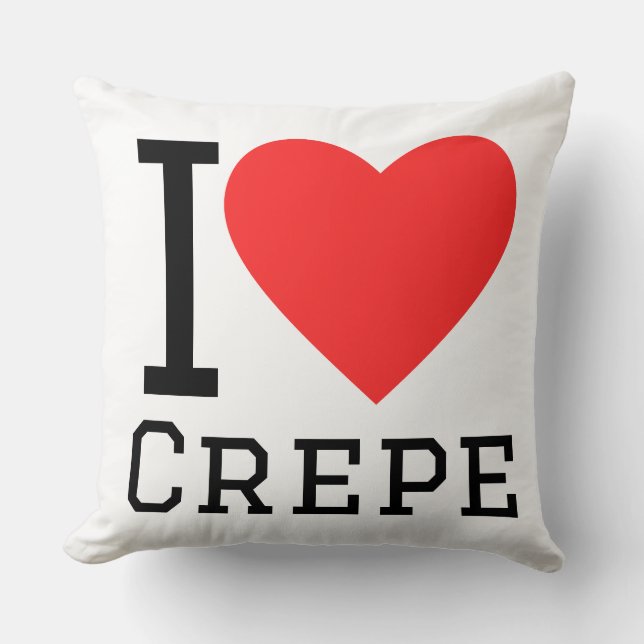 I love crepe throw pillow (Front)