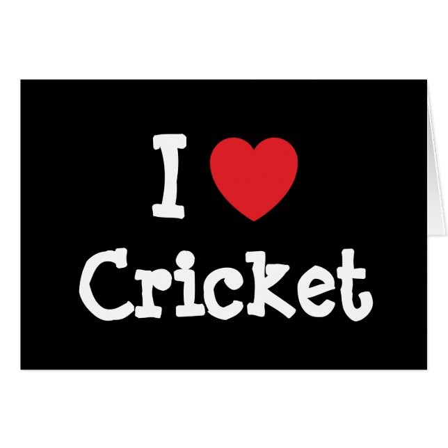 I love Cricket heart custom personalized (Front Horizontal)