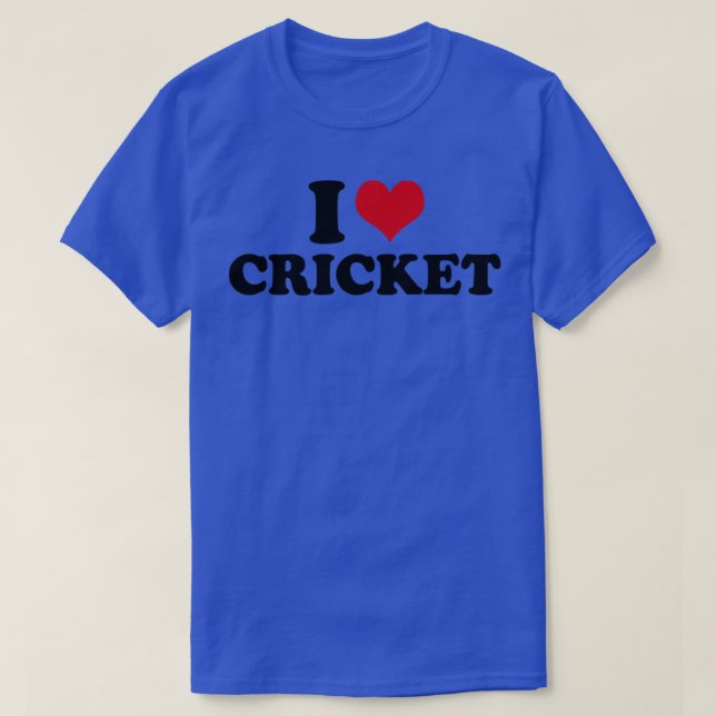 I Love Cricket  T-Shirt (Design Front)