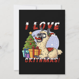 I LOVE CRITHMAS Llama Save The Date