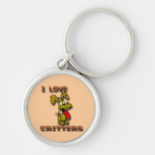 I Love Critters D Keychain