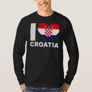 I Love Croatia Heart Flag Croatia T-Shirt