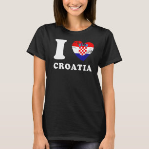 I Love Croatia Heart Flag Croatia T-Shirt
