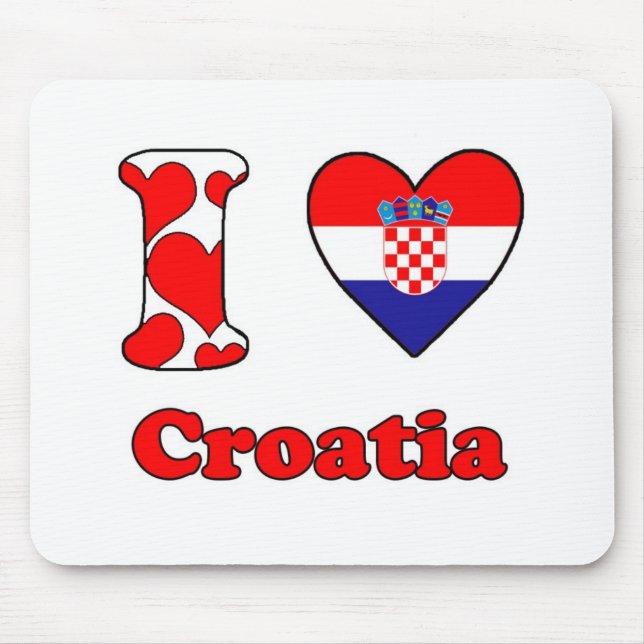 I love Croatia Mouse Pad (Front)
