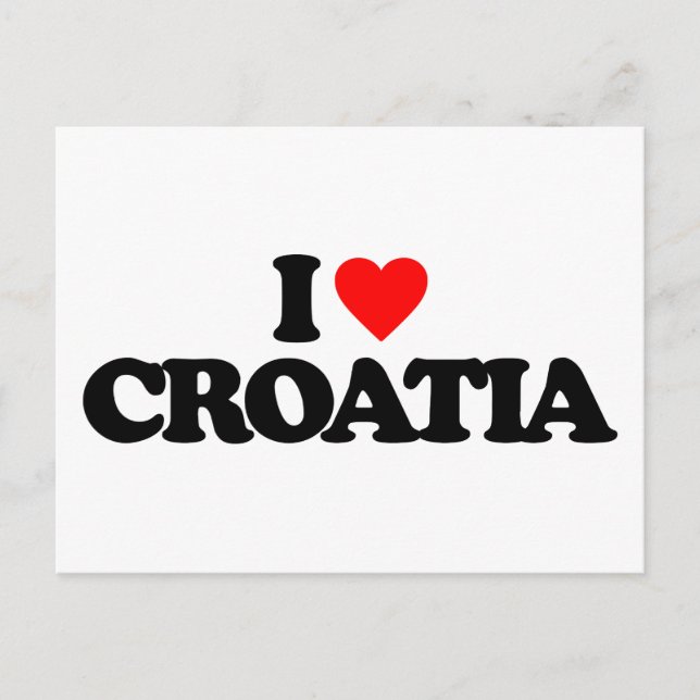 I LOVE CROATIA POSTCARD (Front)