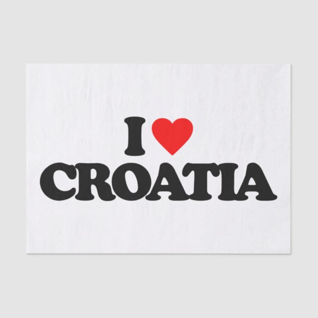 I LOVE CROATIA TISSUE PAPER (Front)