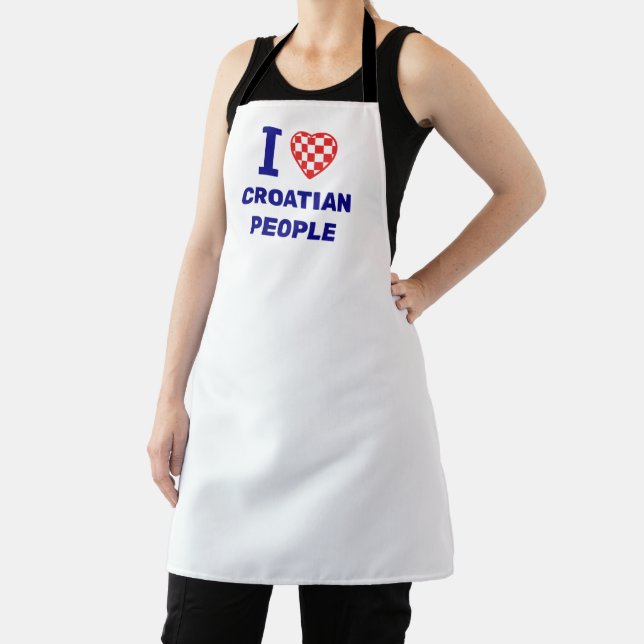 I Love Croatian People Apron (Insitu)