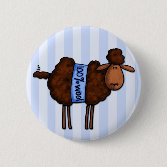i love crochet 2 inch round button (Front)
