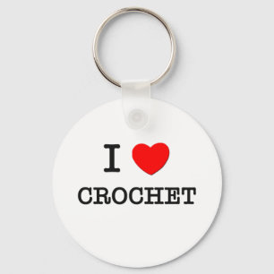 I LOVE CROCHET KEYCHAIN