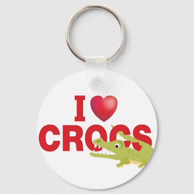 i love crocs keychain (Front)