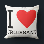 I love croissants  throw pillow<br><div class="desc">I love croissants ,  for food lovers</div>