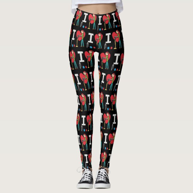 I Love Croquet Leggings (Front)