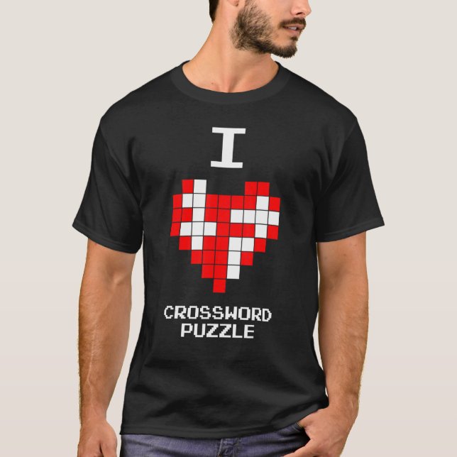 I Love Crossword Puzzle T-Shirt (Front)