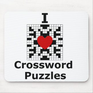 I Love Crossword Puzzles Mouse Pad