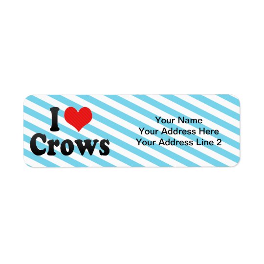 I Love Crows Return Address Label