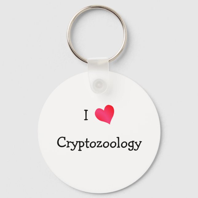 I Love Cryptozoology Keychain (Front)
