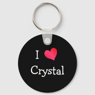 I Love Crystal Keychain