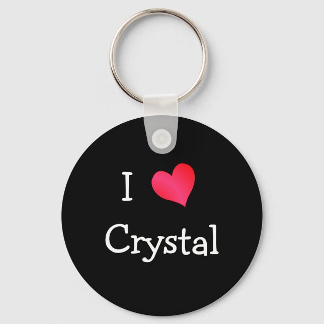 I Love Crystal Keychain (Front)