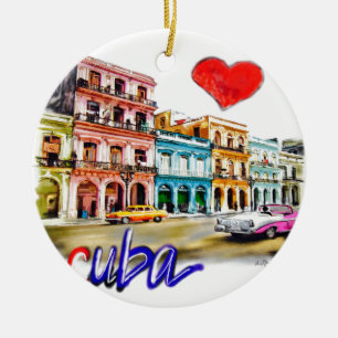 I love Cuba Ceramic Ornament