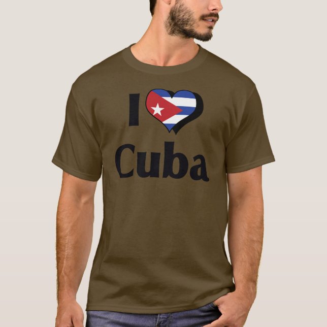 I Love Cuba Flag T-Shirt (Front)