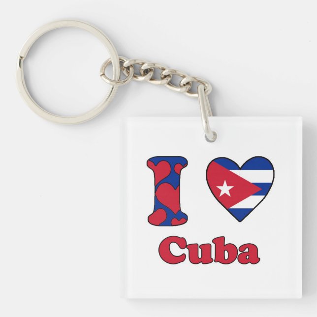 I love Cuba Keychain (Front)