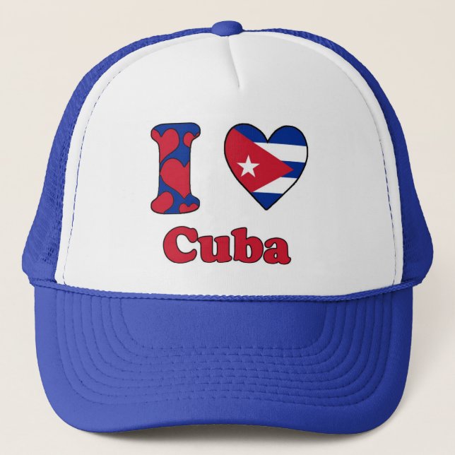 I love Cuba Trucker Hat (Front)