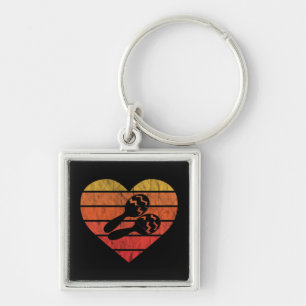 I Love Cuban Maracas Percussion Keychain