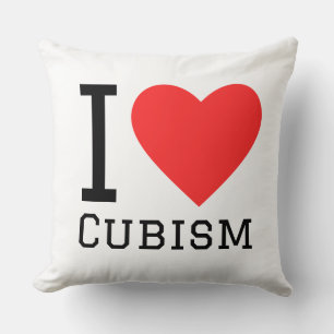 I love cubism throw pillow