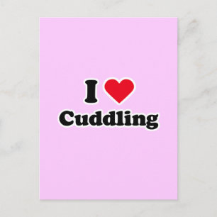I love cuddling postcard