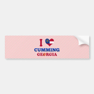 I Love Cumming, Georgia Bumper Sticker