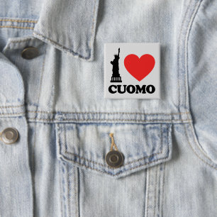 I Love Cuomo Statue of Liberty 2 Inch Square Button