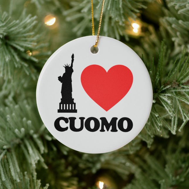 I Love Cuomo | Statue of Liberty Ceramic Ornament (Tree)