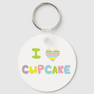 I Love Cupcake Keychain