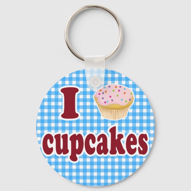 I Love Cupcakes Keychain (Front)